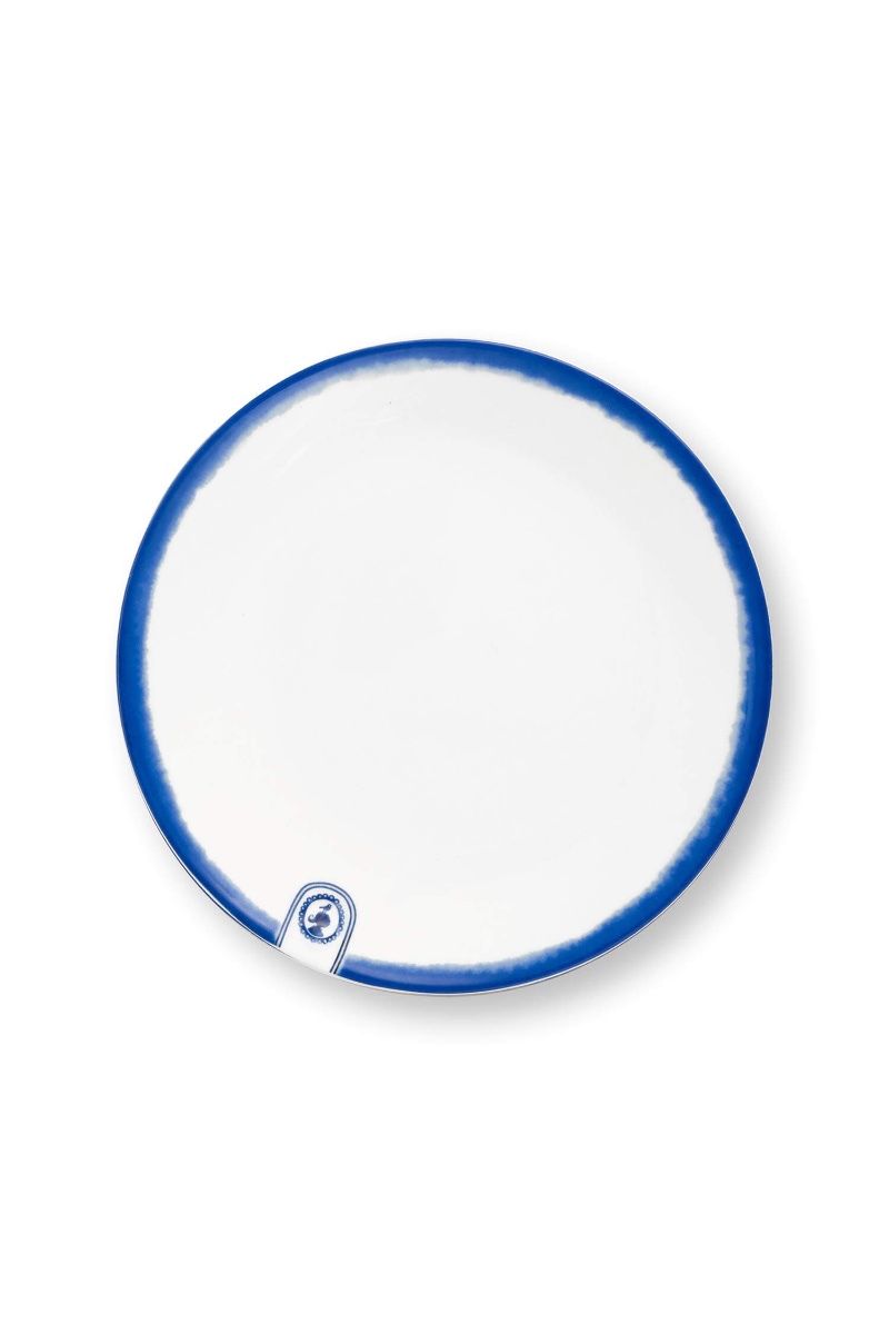 Breakfast Plate Pip & The Blue Bird Dip Dye White 18cm