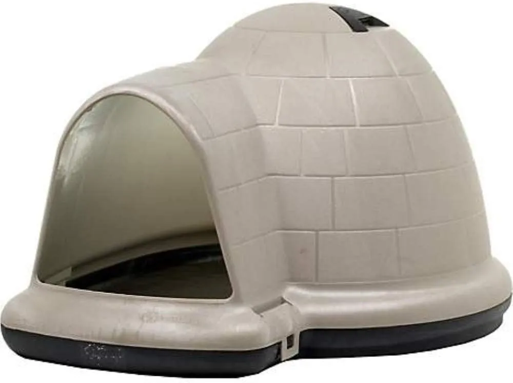 Petmate Indigo Dog House (Igloo Dog House. Made in USA with 90% Recycled Materials. All-Weather Protection Pet