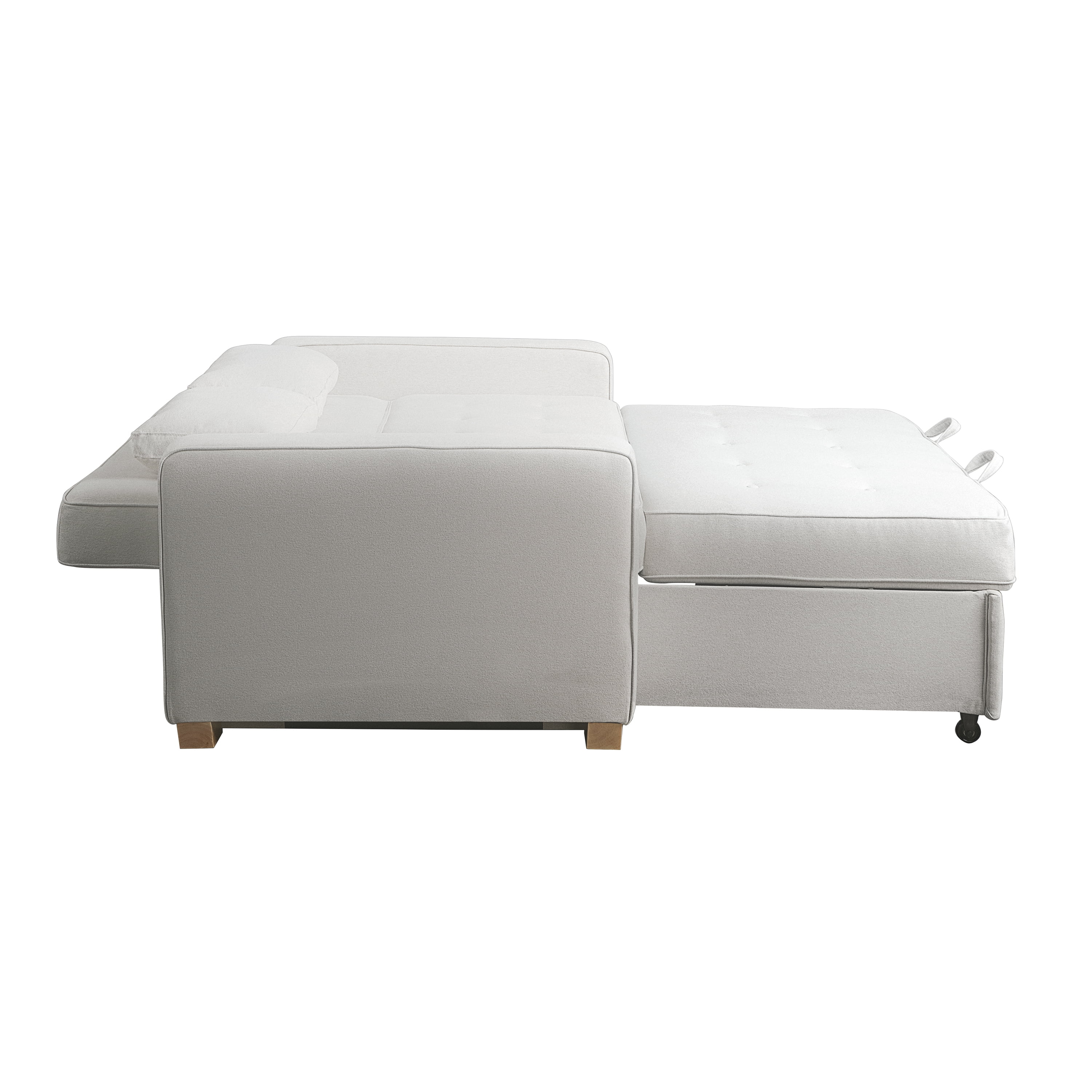 Serta Dream Convertibles Monroe Modern Polyester Convertible Queen Sofa Bed with Pillows Grey - Image 28