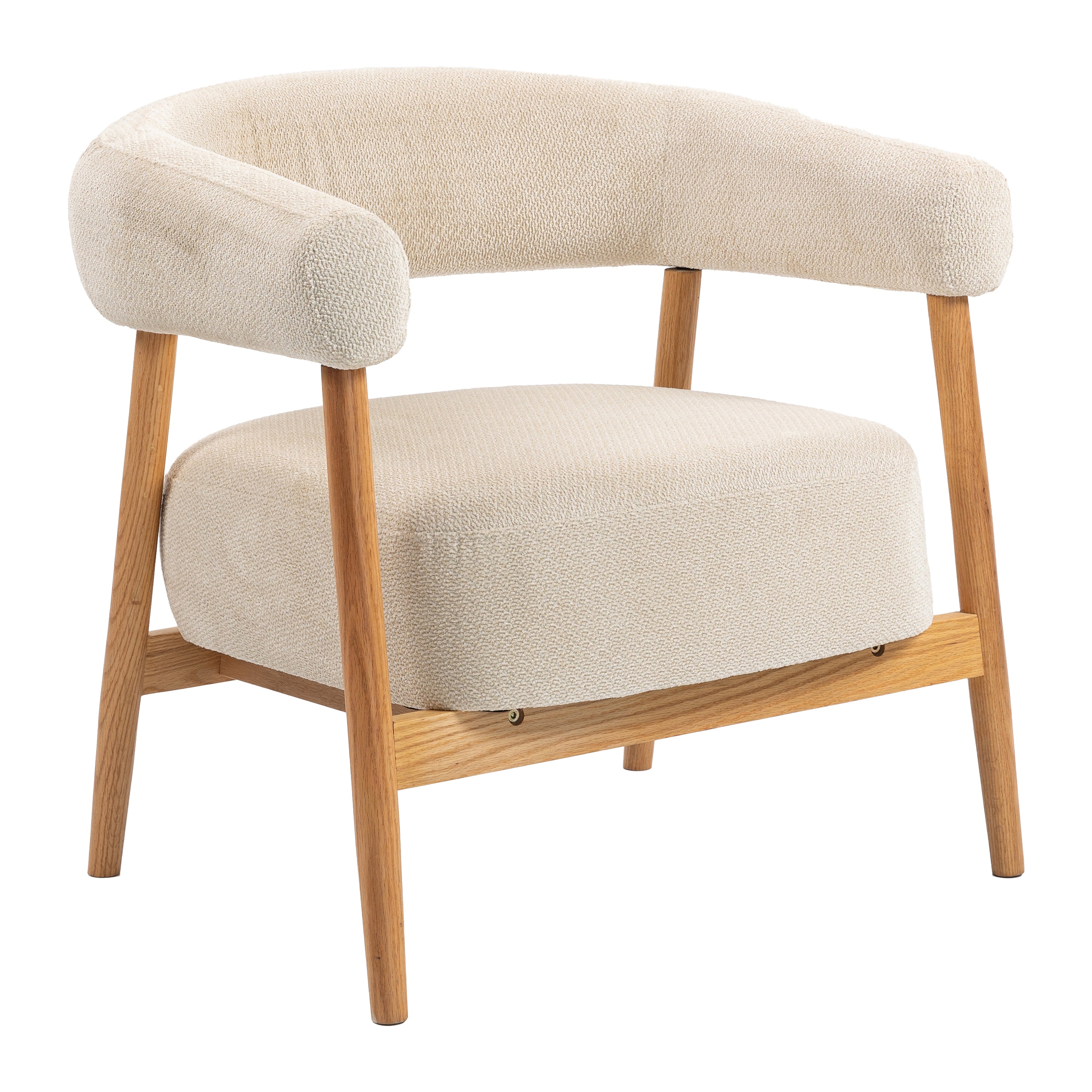 Blokker Sora Fauteuil - Crème / Eiken