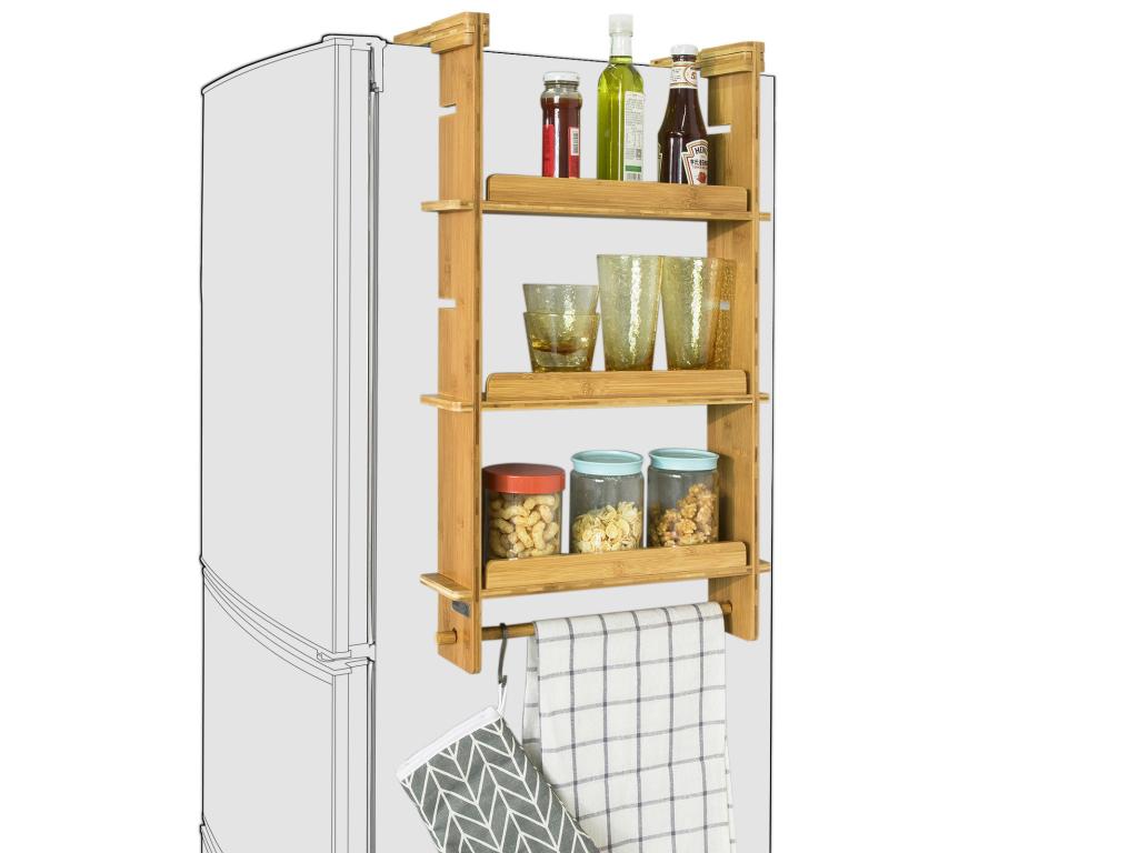 Especiero de Cocina,Práctico Organizador de Especias, frigorífico Colgador, 42x10x73 cm KCR03-N Laocacasas ES