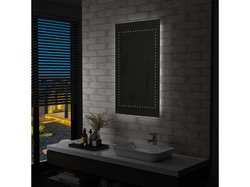 Espejo de pared de baño con LED 60x100 cm