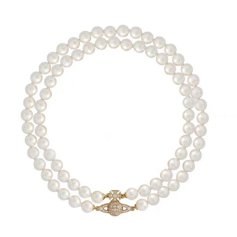 Vivienne Westwood 2 Row Pearl Necklace - Original Replica Club