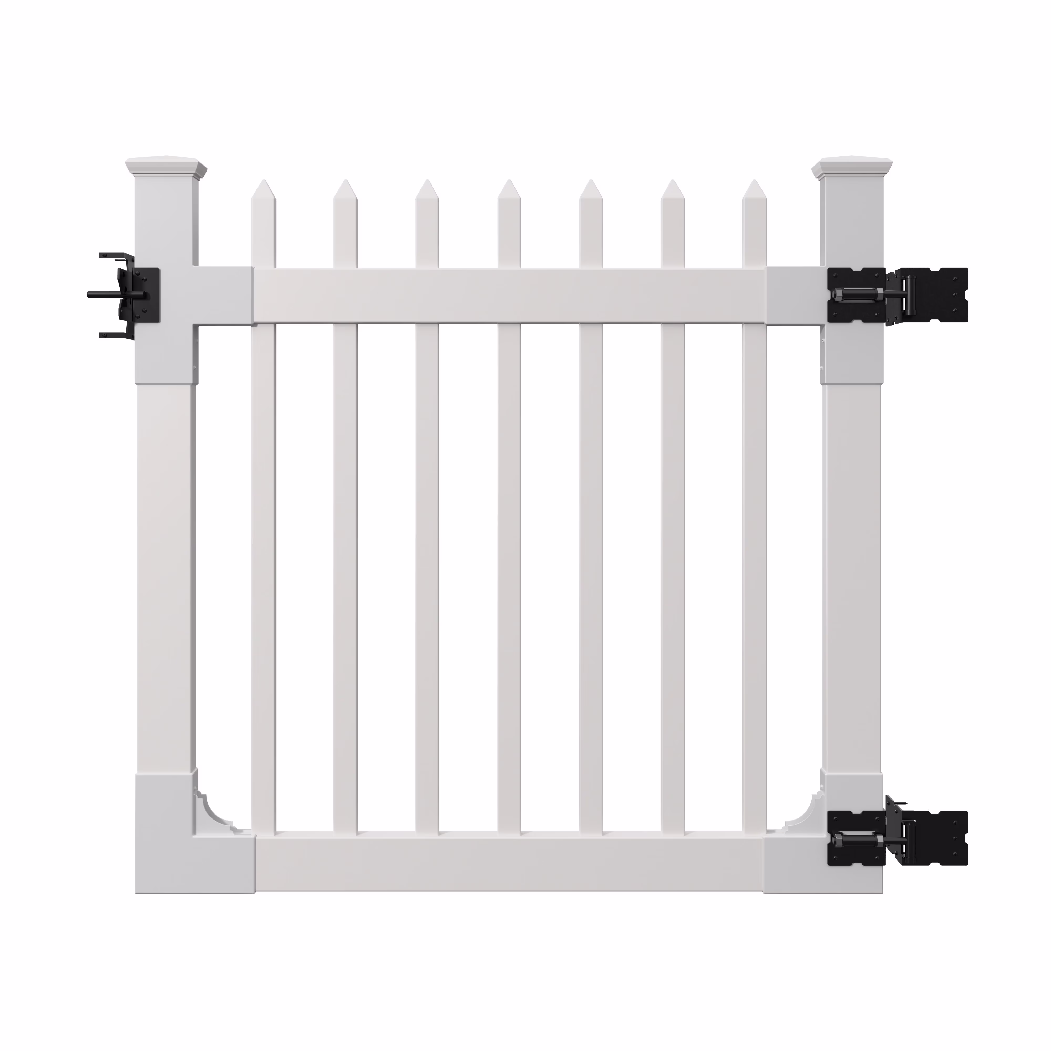 4ft H x 6ft W (1 Panel + 1 Post) No Dig WamBam Nantucket Fence Kit, White Vinyl Picket Fence Panel, Easy DIY Installation Fence Panel Kit, Durable Outdoor Fence for Yard or Garden, BL19101