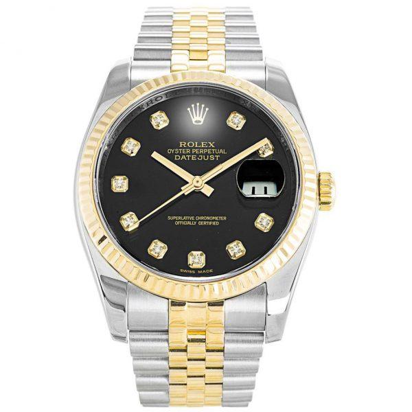 Réplica Rolex Datejust Dos Tonos Negro