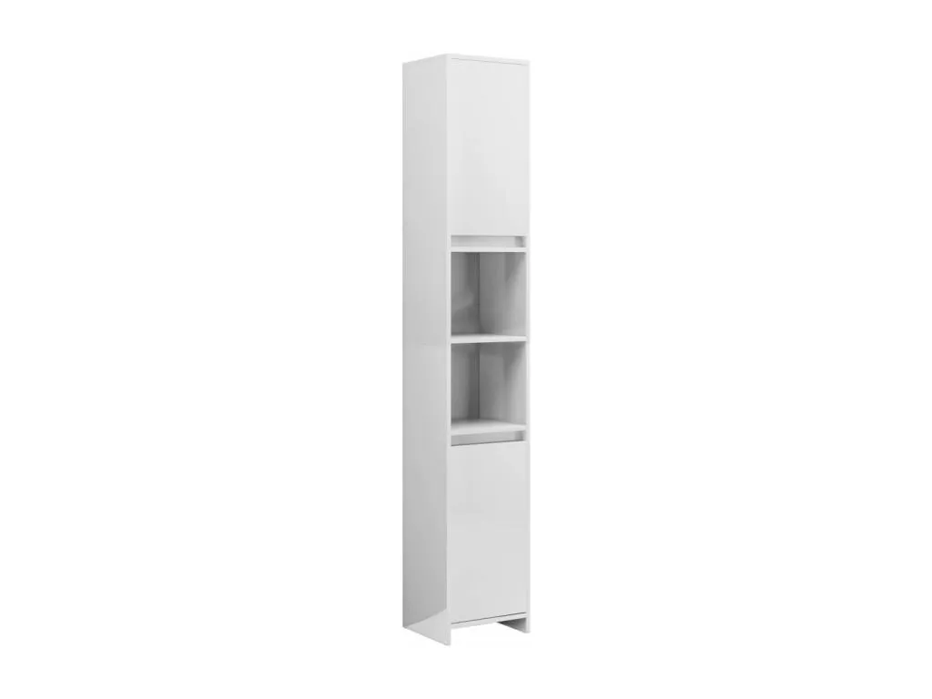 Armario baño Luxmbls contrachapada blanco brillo 30x30x183.5 cm 21855VDXV