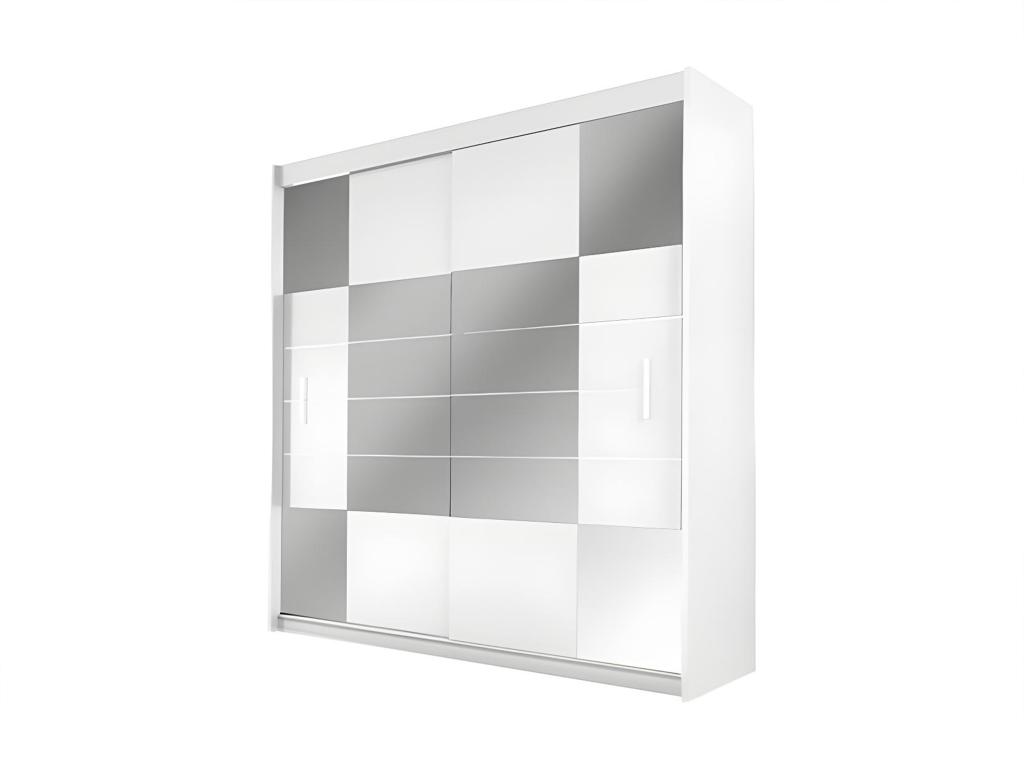 Armario 2 puertas correderas - Con espejo - 203 cm - Tucasago - ROVINJA