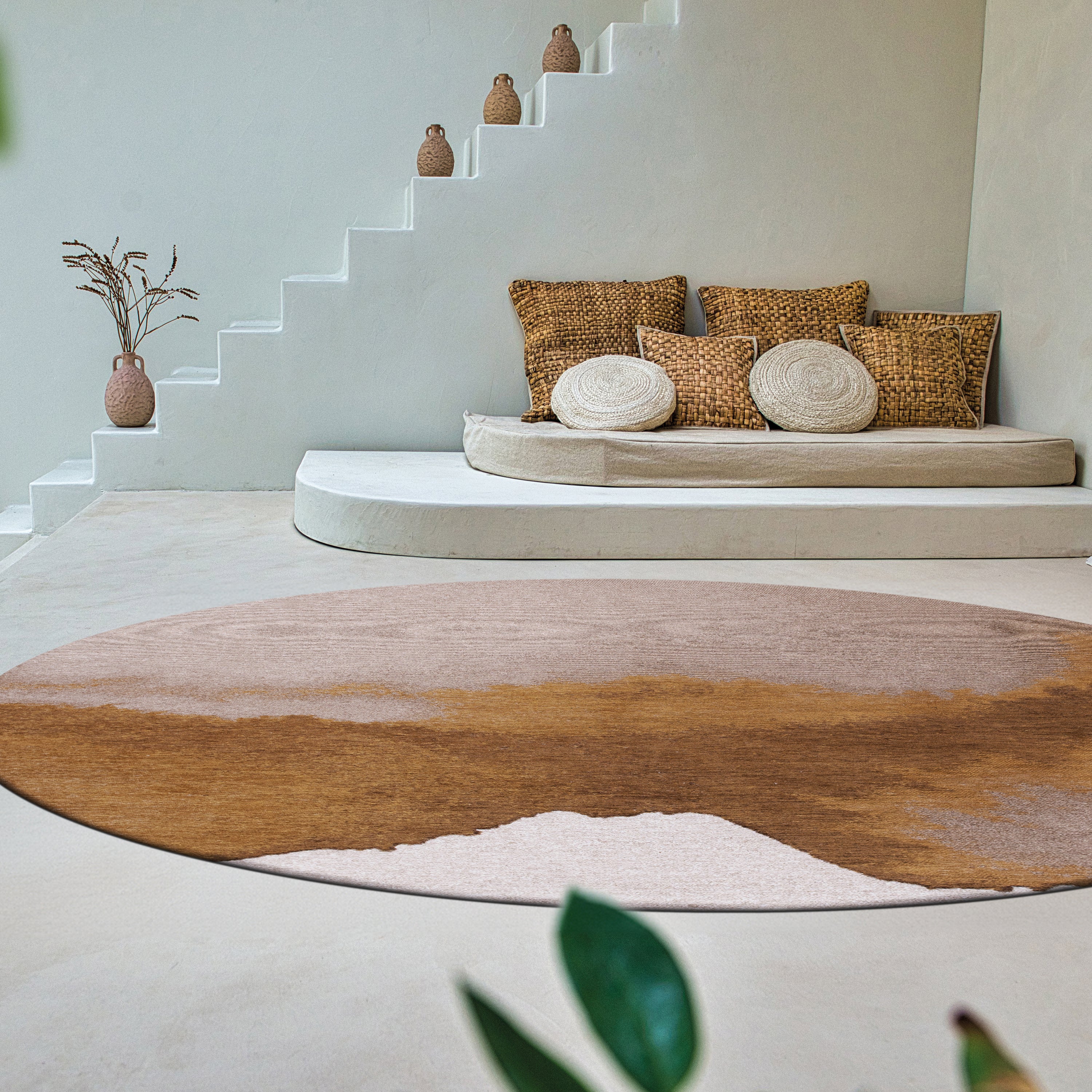 Louis de Poortere Lagoon Vloerkleed Ø 240 cm - Chestnut Meditation