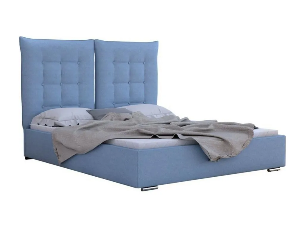 Cama Nidovia doble azul 180x200 cm tapizada con somier 195x214x128 cm. sls1701939