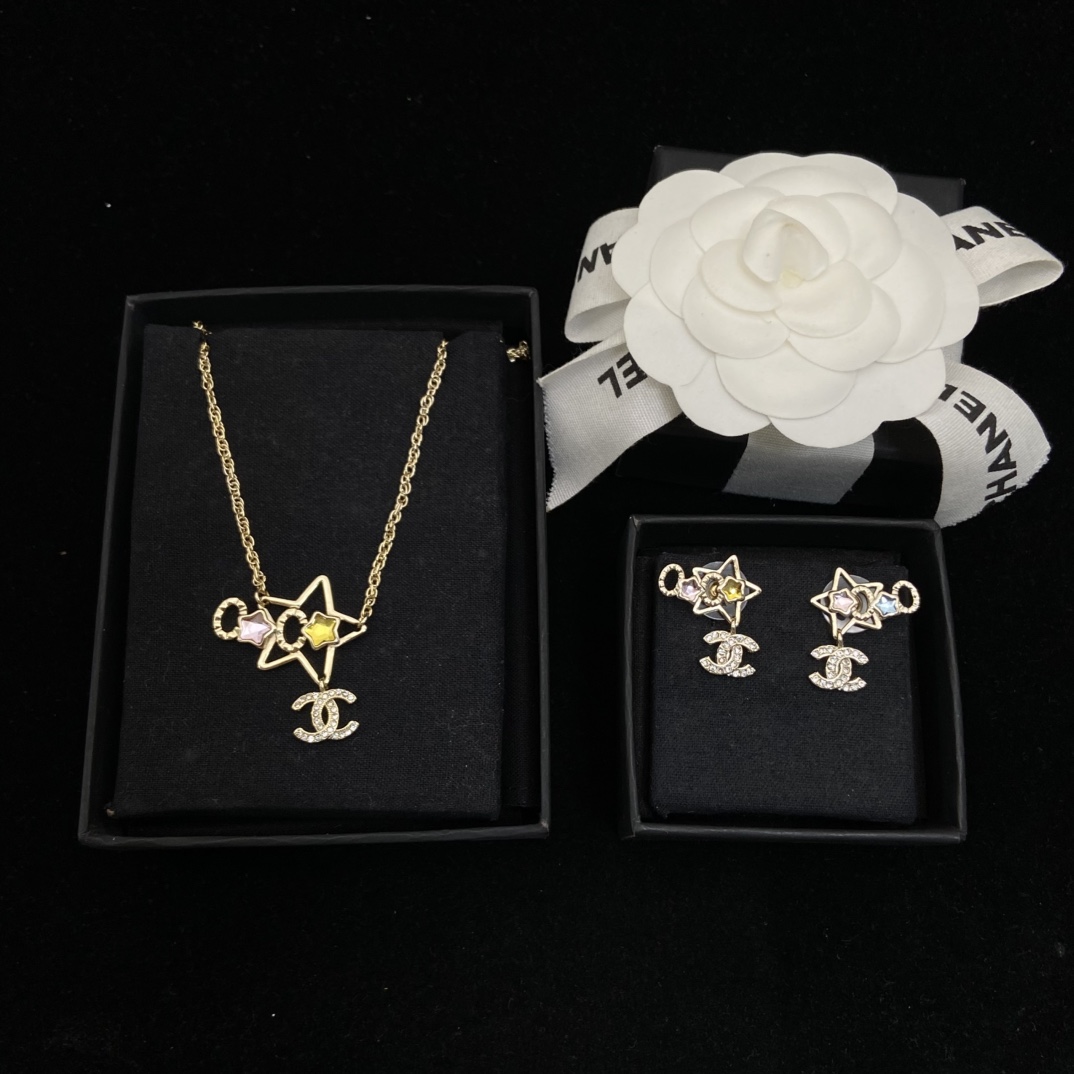 Chanel Dreamy Star Earrings Necklace - Original Replica Club