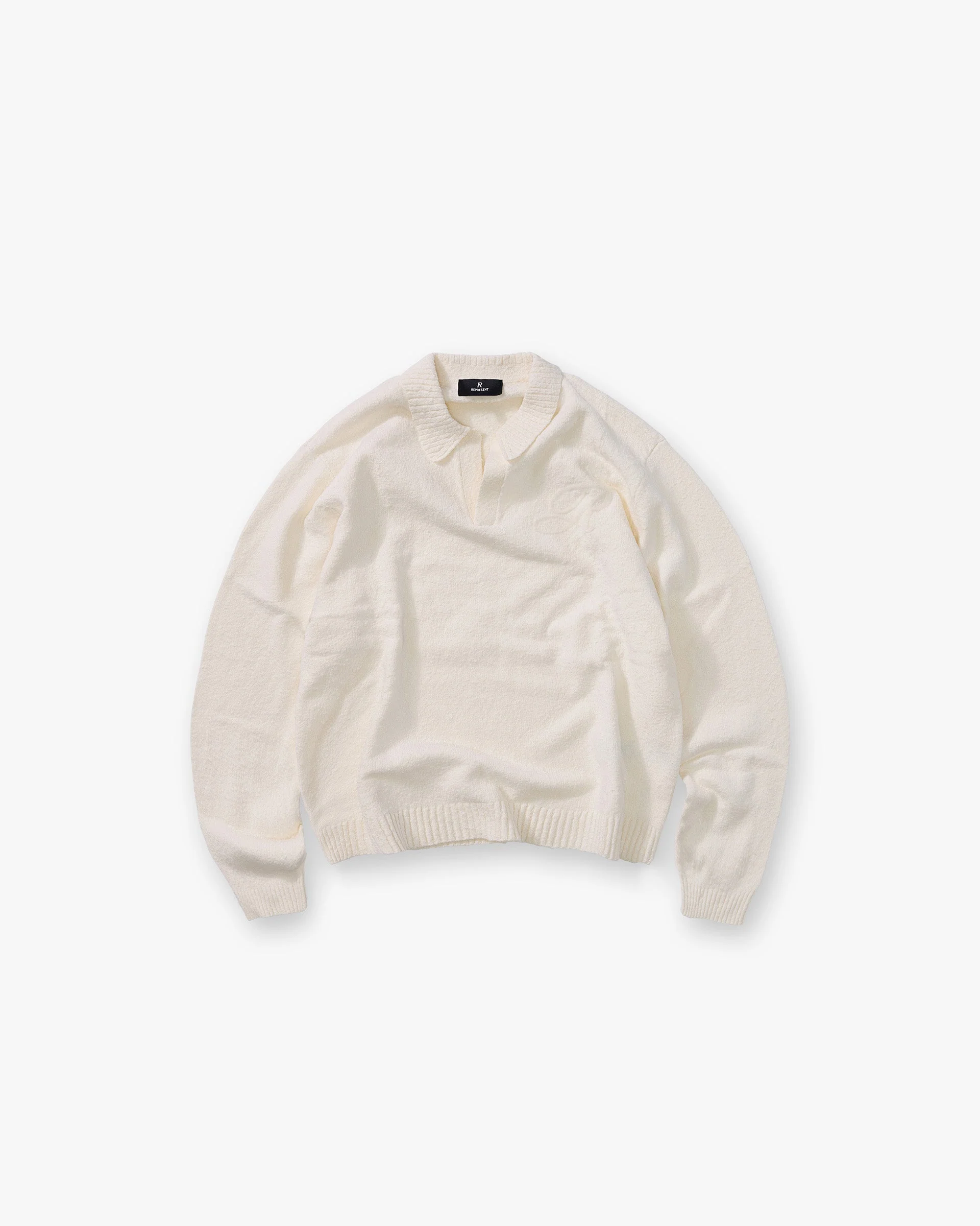 Knitted Polo - Aged White