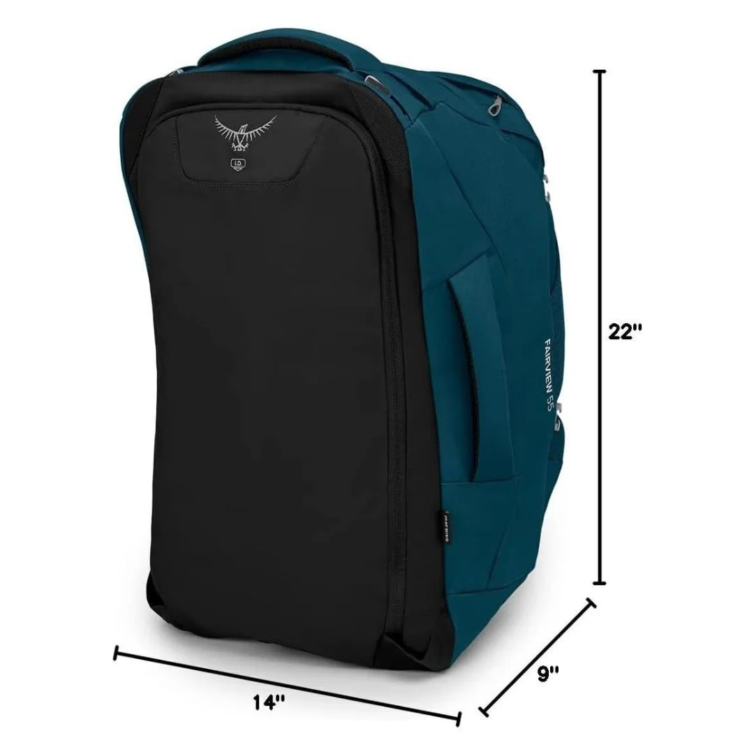 Osprey Fairview 55L Womens Travel Backpack - Night Jungle Blue - Image 3