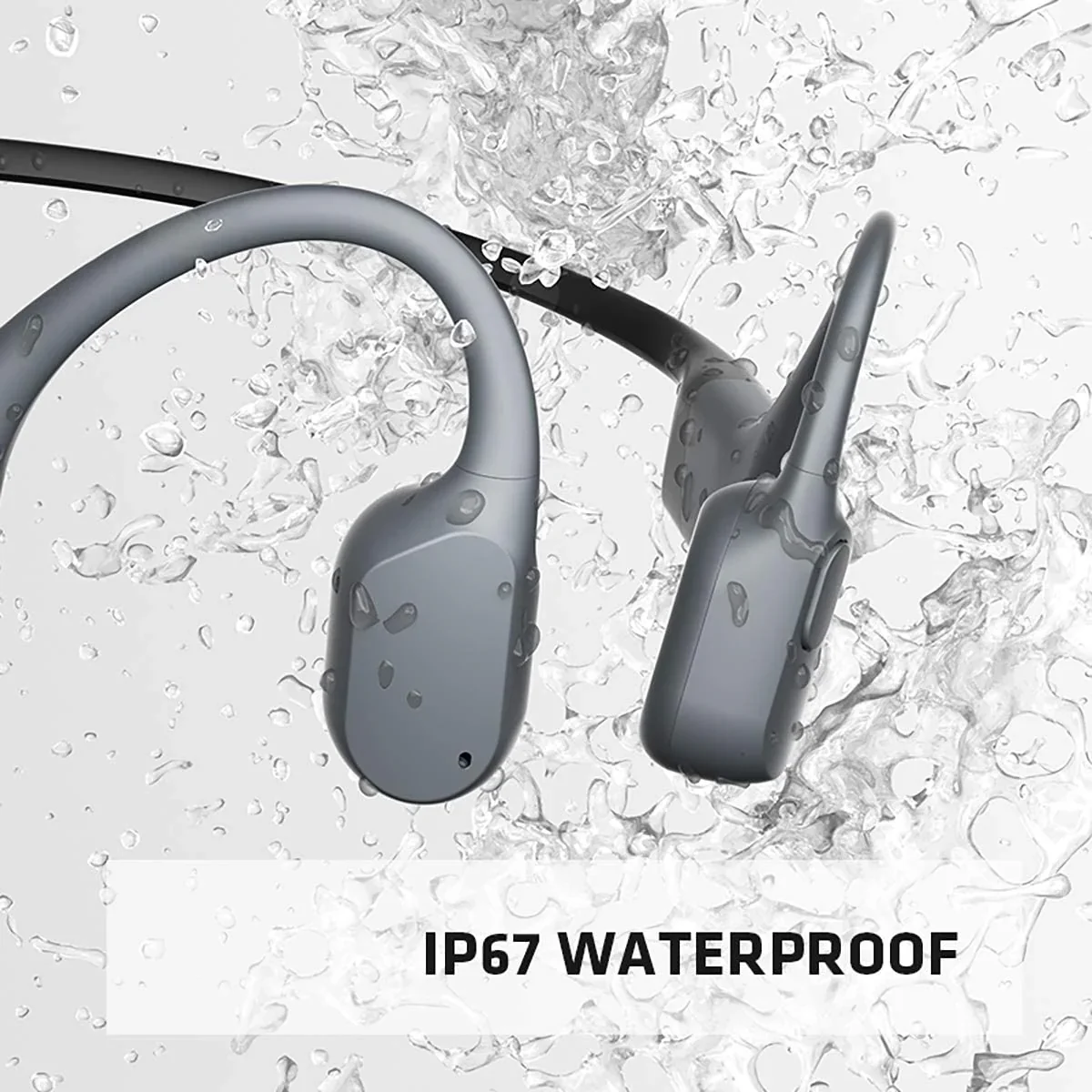 AfterShokz Aeropex Open-Ear Wireless Bone Conduction Headphones With Sport Belt, Cosmic Black - 2.3 - Image 9 AfterShokz Aeropex Open-Ear Wireless Bone Conduction Headphones With Sport Belt, Cosmic Black - 2.3 - Image 9