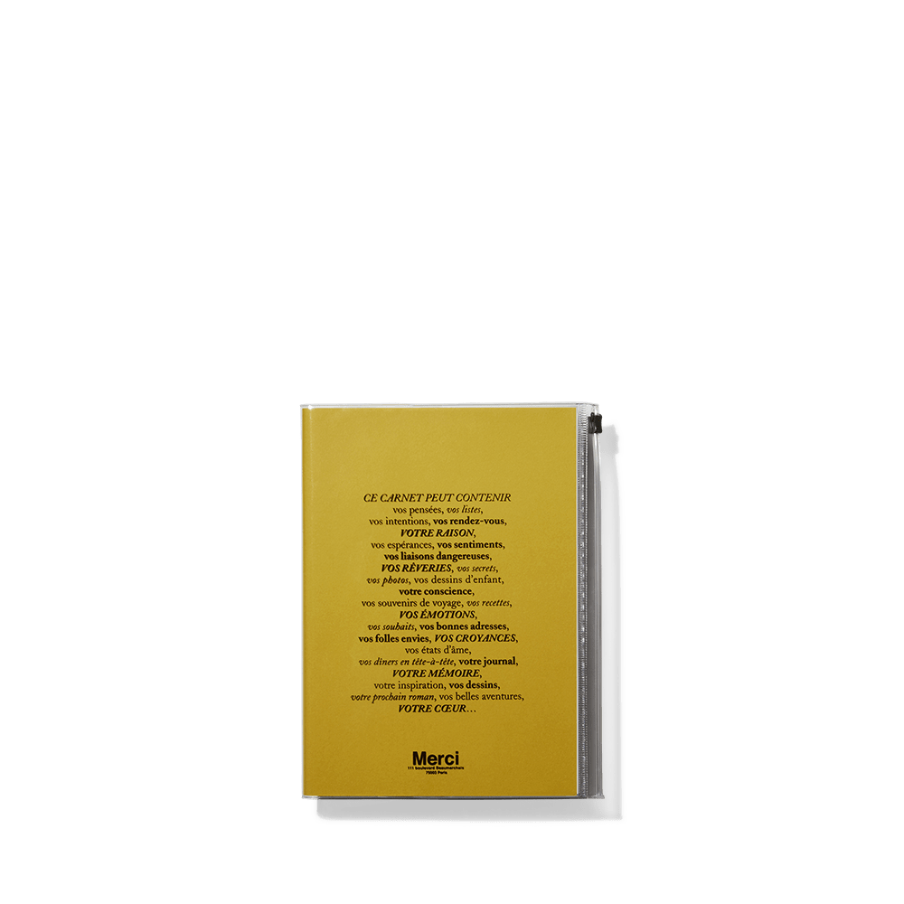 Carnet Merci - Jaune