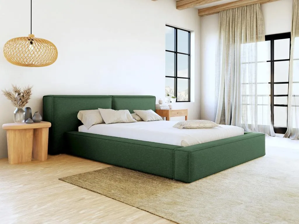 Canapé abatible de 200x200 cm - Tela - Verde Banakdecoracion 27743PTEF