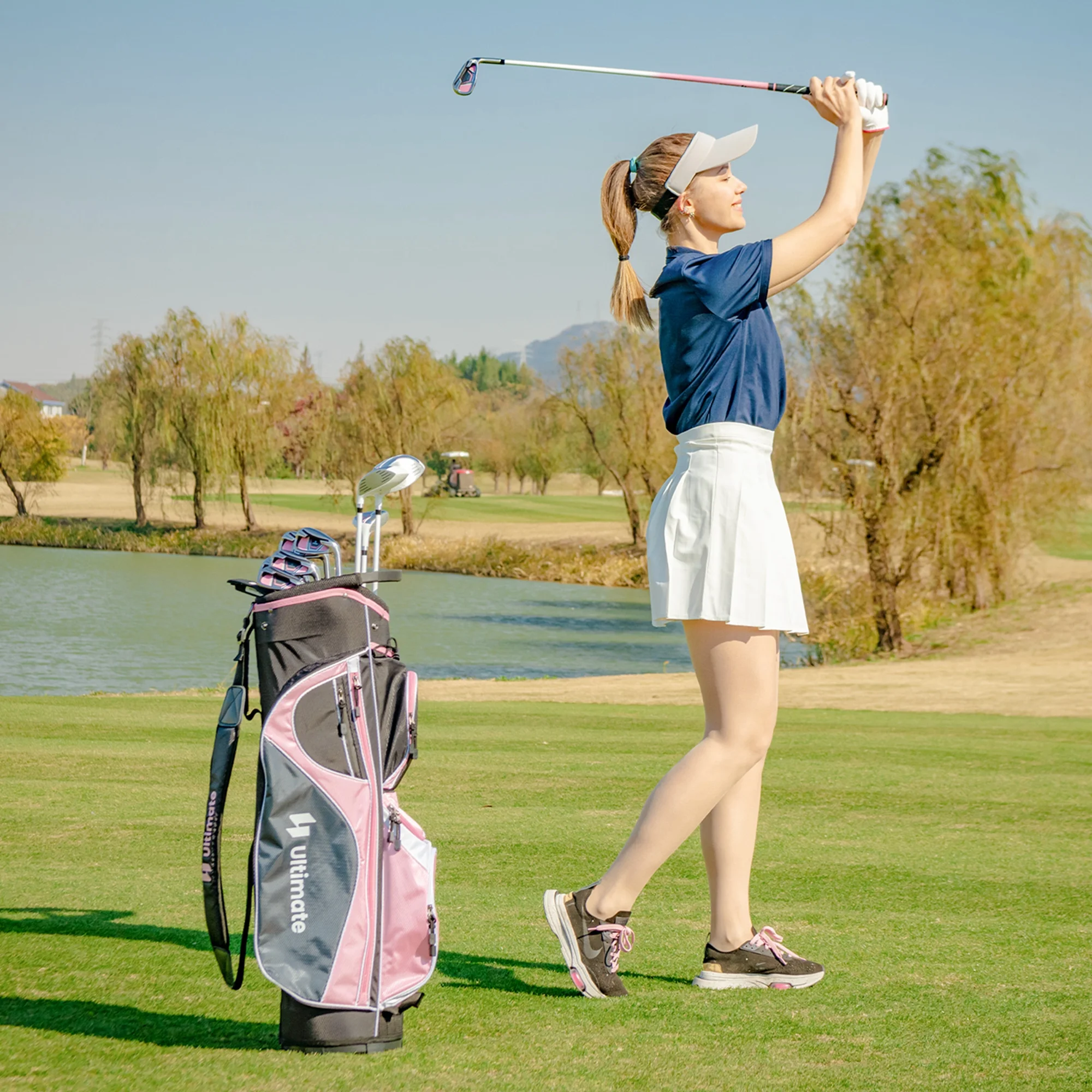 Ultimate Women’s Complete Golf Club Set Golf Club Package Set w/ Rain Hood, Right Hand Purple - Image 14