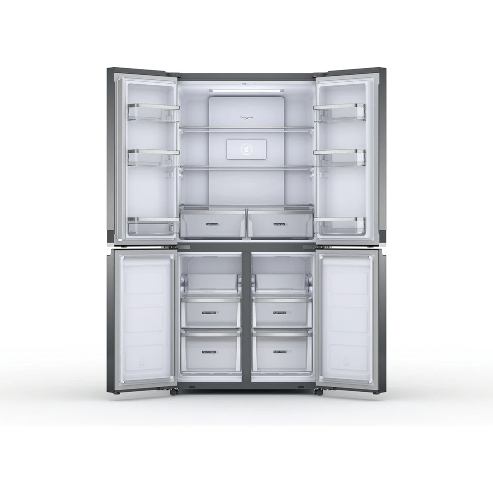 Whirlpool Fridge Free Standing 4 Doors 91Cm 677Lit Self Closing Doors S.Steel