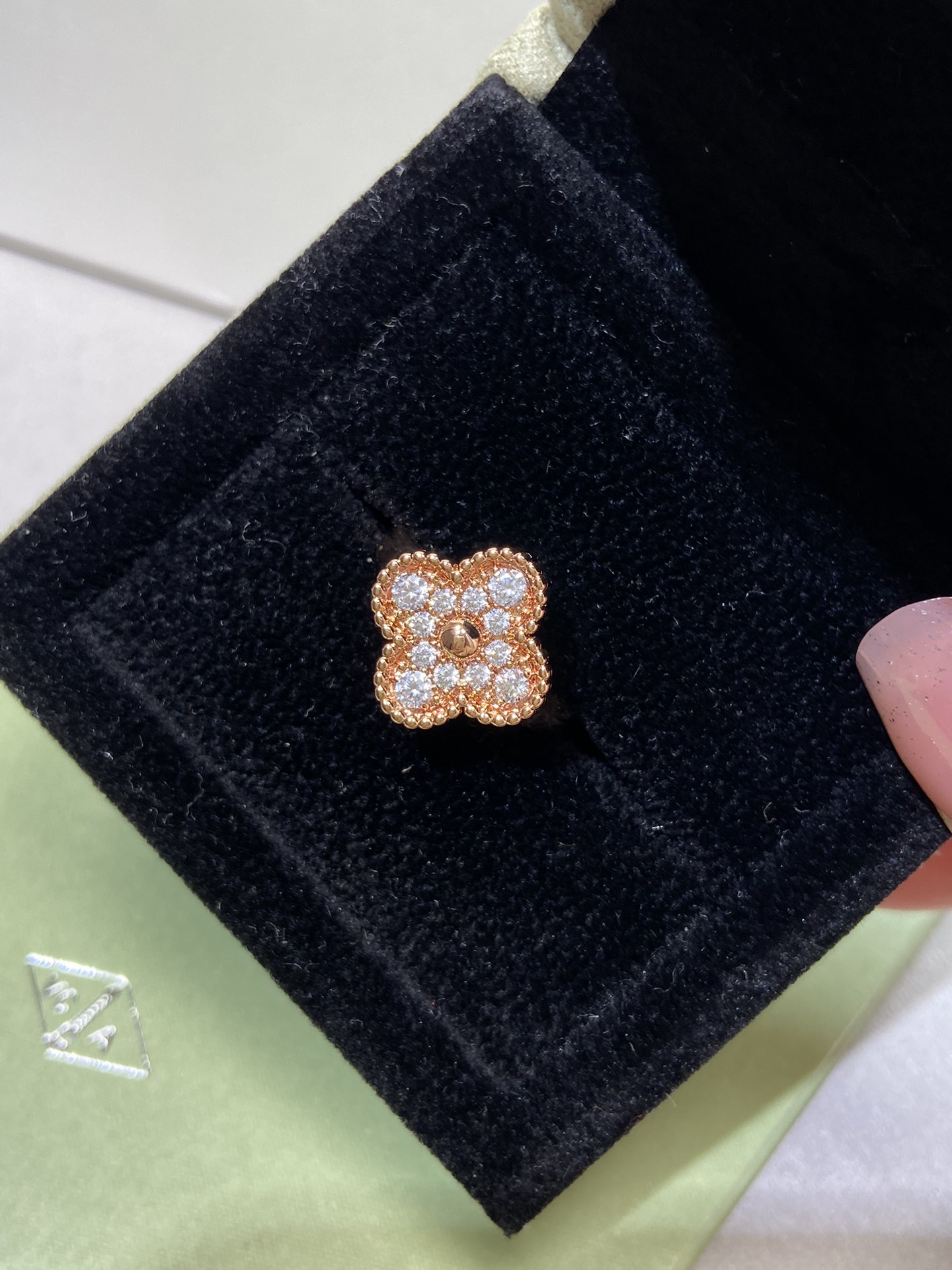 VCA Diamond Vintage Alhambra Ring - Original Replica Club