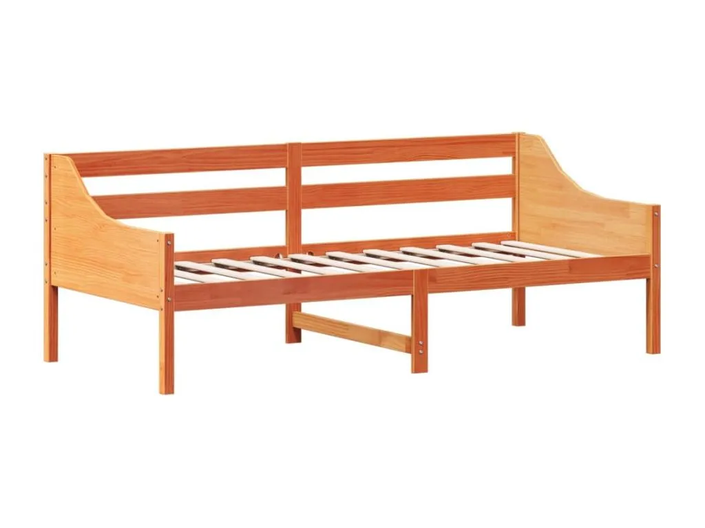 Sofá cama sin colchón Banakdecoracion maciza Banakdecoracion marrón cera 80x200 cm 90445OVIZ