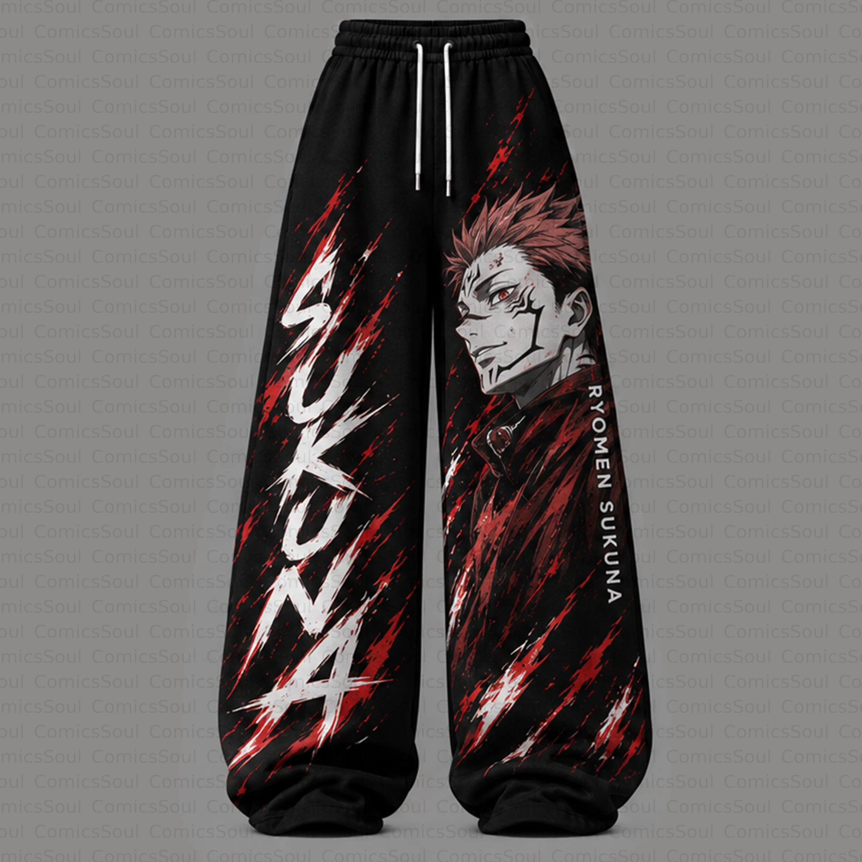 Jujutsu Kaisen Cropped Long Sleeve Hoodie & High Waist Jogger Pants Two Piece TeeThreads Sustain the Scene with Custom Apparel