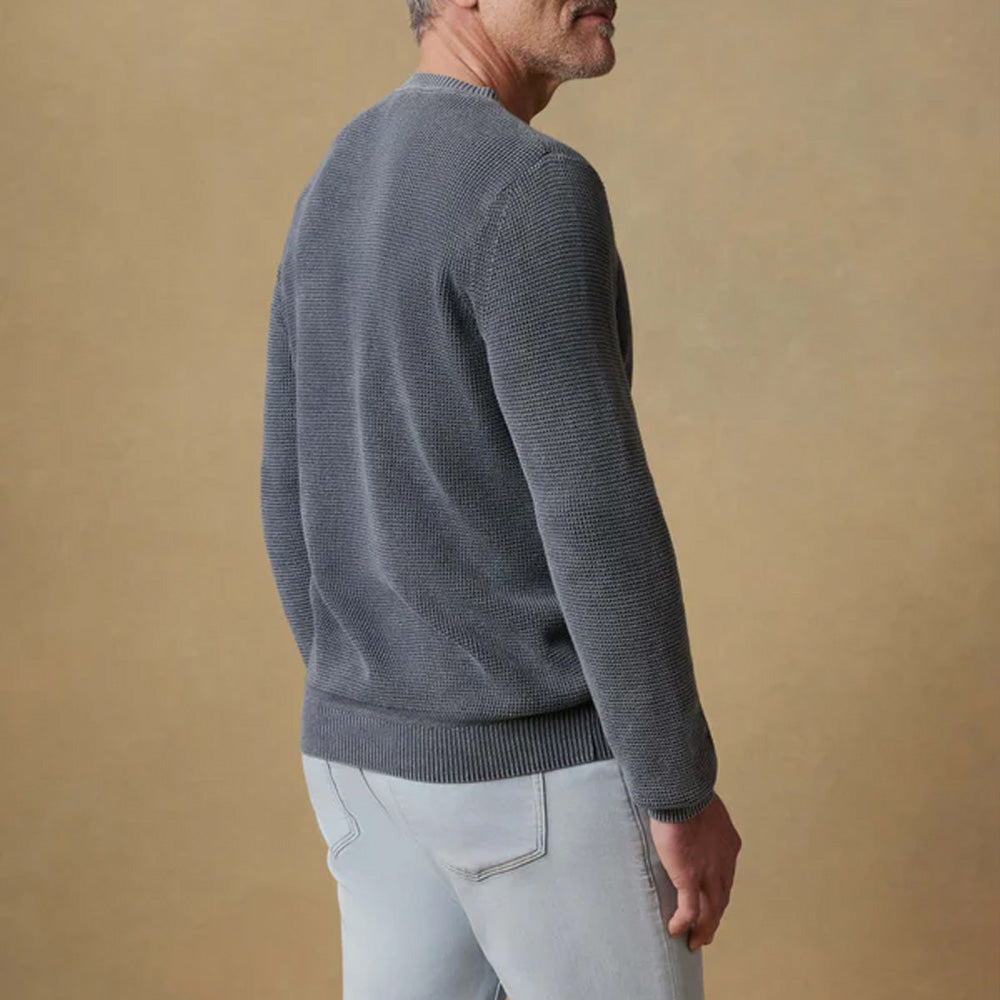 Faherty - Pull Sunwashed Crewneck - Noir délavé