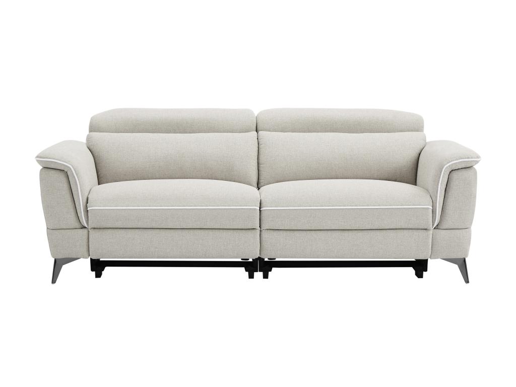 Sofá 3 plazas relax eléctrico de tela beige