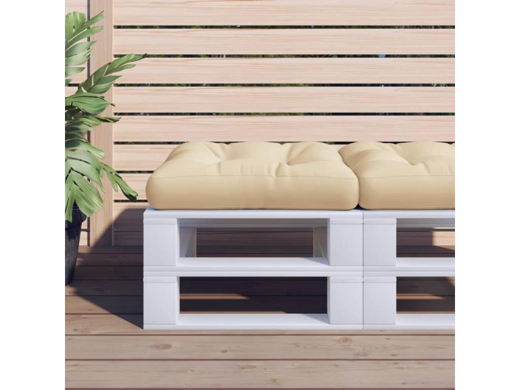 Cojín palet beige tela 60x61,5x10 cm