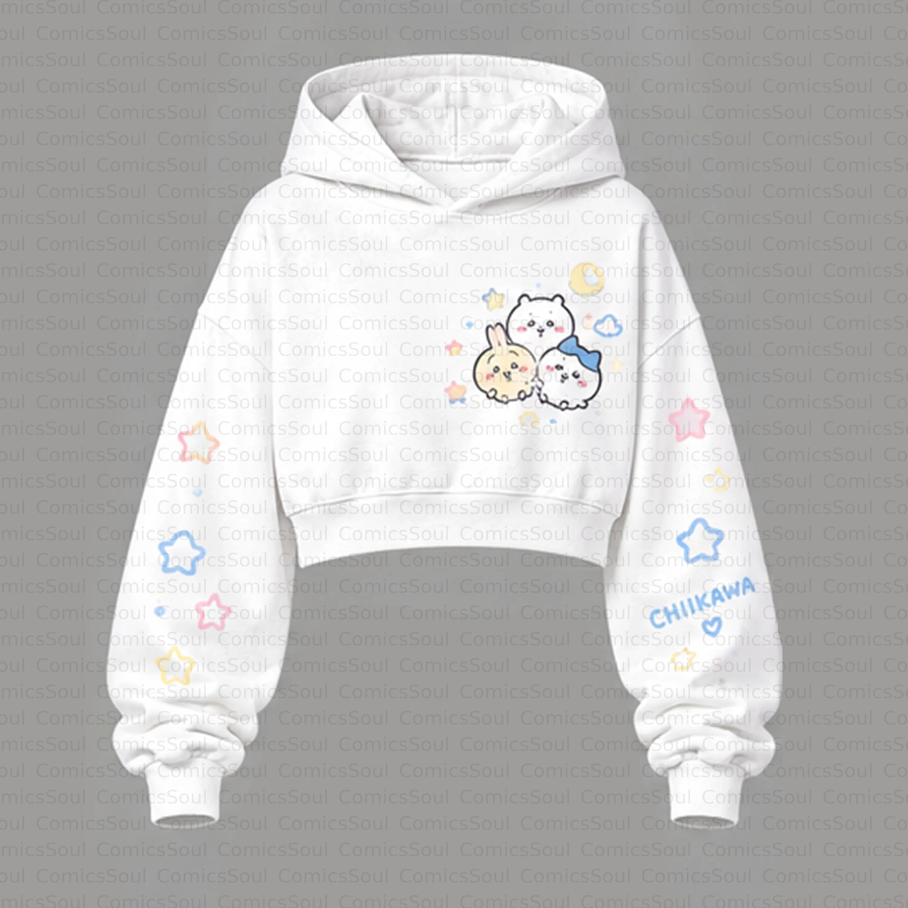CHIIKAWA Cropped Long Sleeve Hoodie & High Waist Jogger Pants Two Piece TeeThreads Sustain the Scene with Custom Apparel