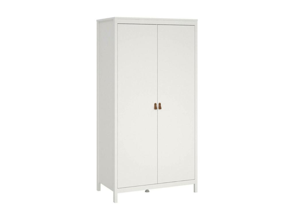 Armario 2 puertas Dsciacc, Muebles de dormitorio, Vestidor, Armario de ropa, 102x58 h199 cm, Blanco