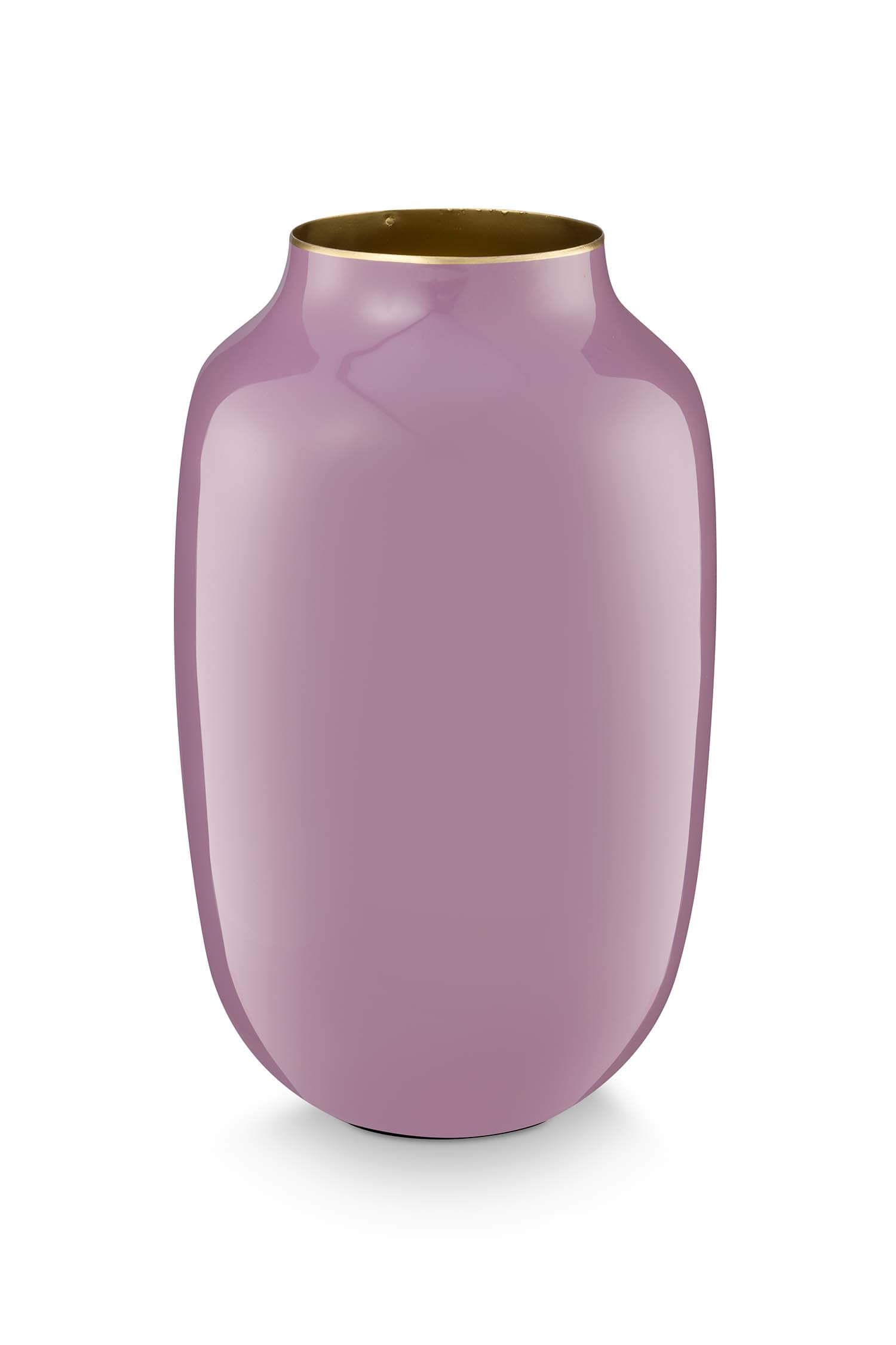 Vase Metal Oval Lilac 30cm