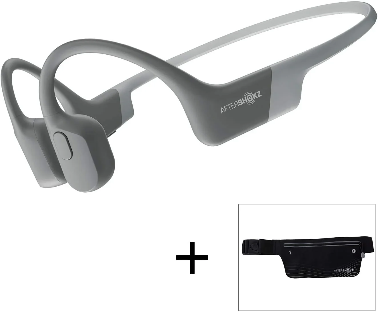 AfterShokz Aeropex Open-Ear Wireless Bone Conduction Headphones With Sport Belt, Cosmic Black - 2.3 - Image 3 AfterShokz Aeropex Open-Ear Wireless Bone Conduction Headphones With Sport Belt, Cosmic Black - 2.3 - Image 3