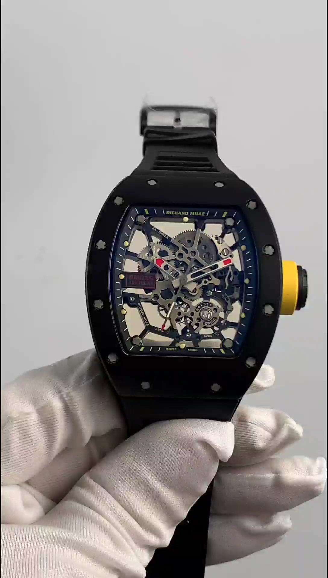Richard Mille RM 035 Black Toro Nadal Red Pointer Replica Watch