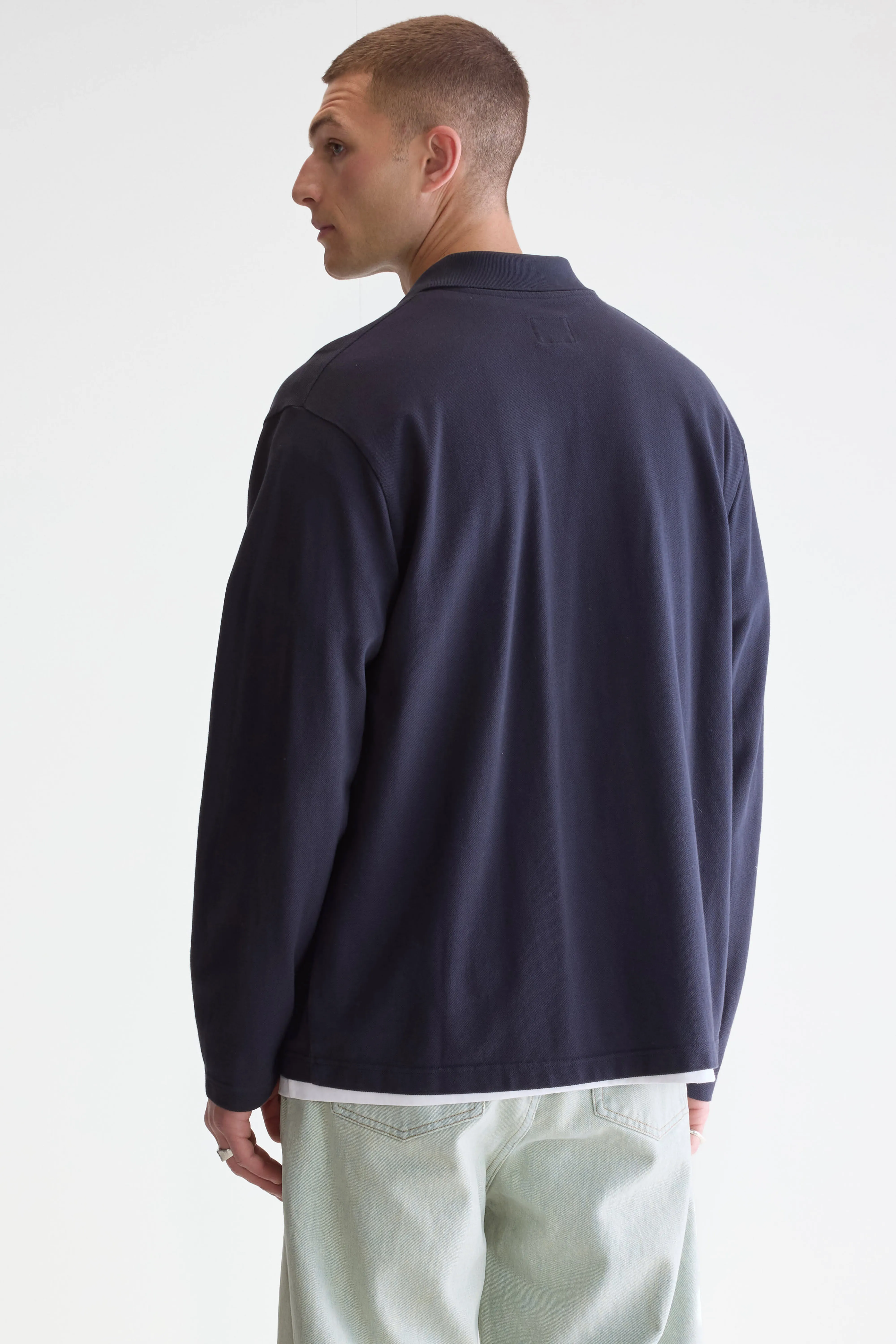 Bellerose Vision long-sleeve navy polo (252 / M / NAVY)