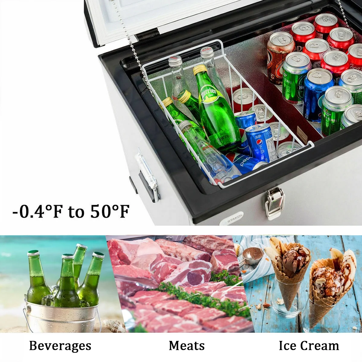 Costway 63-Quart Portable Electric Car Cooler Refrigerator / Freezer Compressor for RVs Camping - Image 8