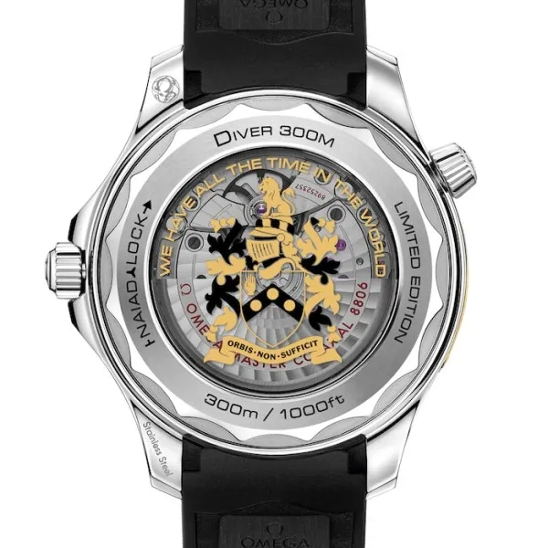 Omega Seamaster Men Automatic Black Rubber Watch COMPLETE BOND BOX SET