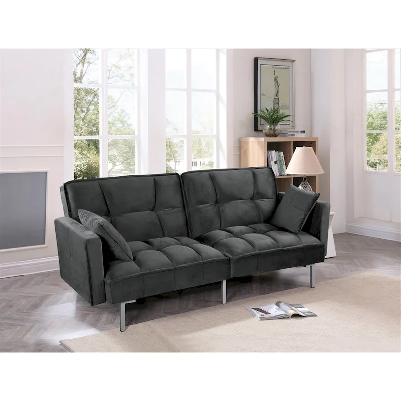 Bernal 75.6-Inch Velvet Sleeper Sofa Bed