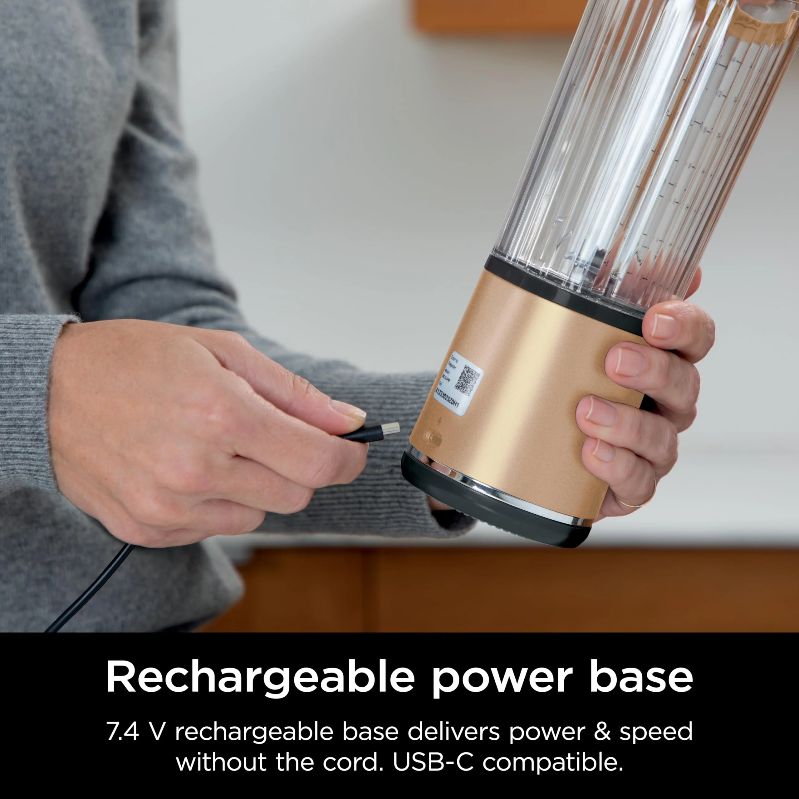 Ninja Blast Portable Blender, Cordless, 18oz. Vessel, Personal Blender for Shakes & Smoothies, BPA Free, Leakproof Lid & Sip Spout, USB-C Rechargeable, Dishwasher Safe Parts, Metallic Purple, - Image 99