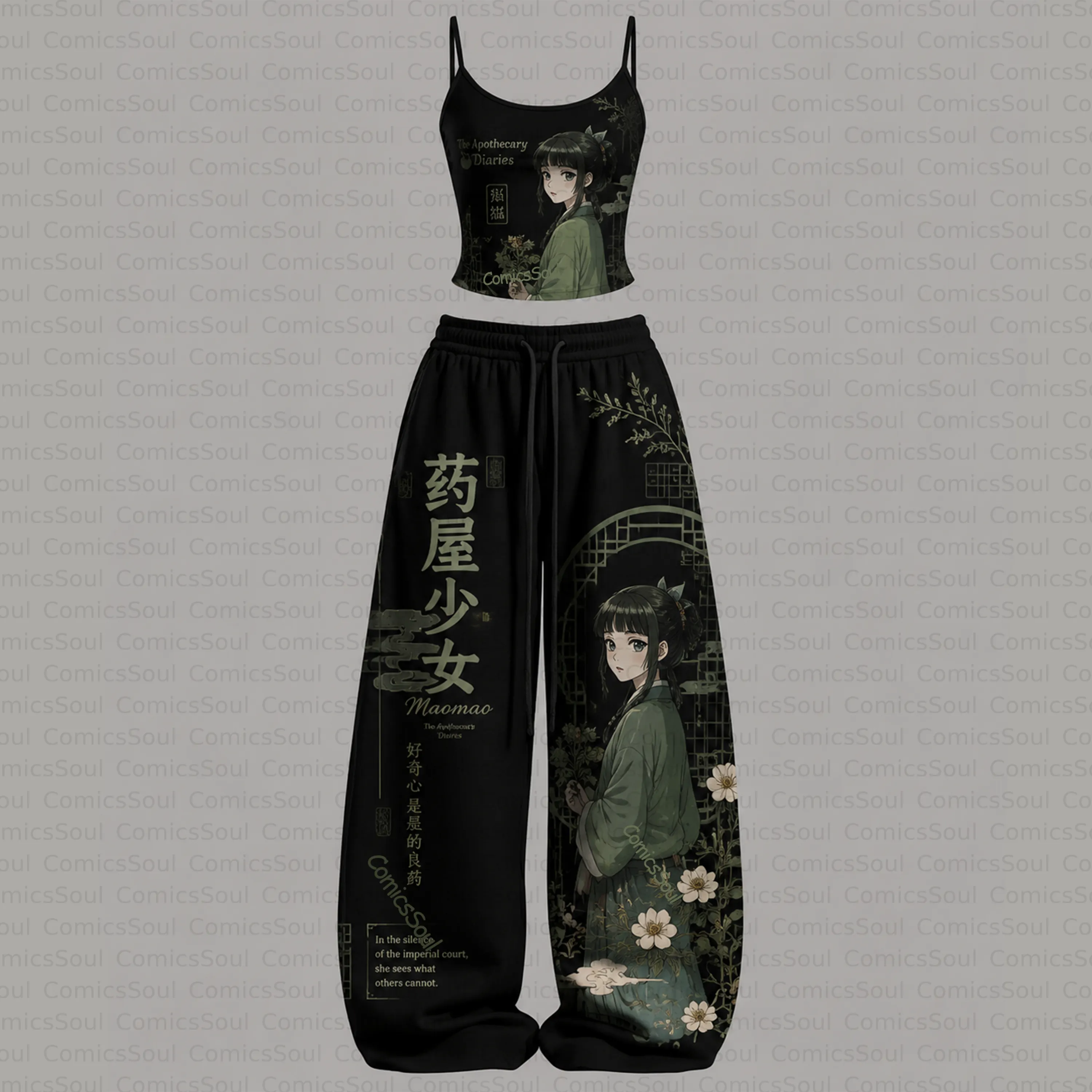 The Apothecary Diaries Top & Elasticated Trousers Two-Piece Set TeeThreads Sustain the Scene with Custom Apparel