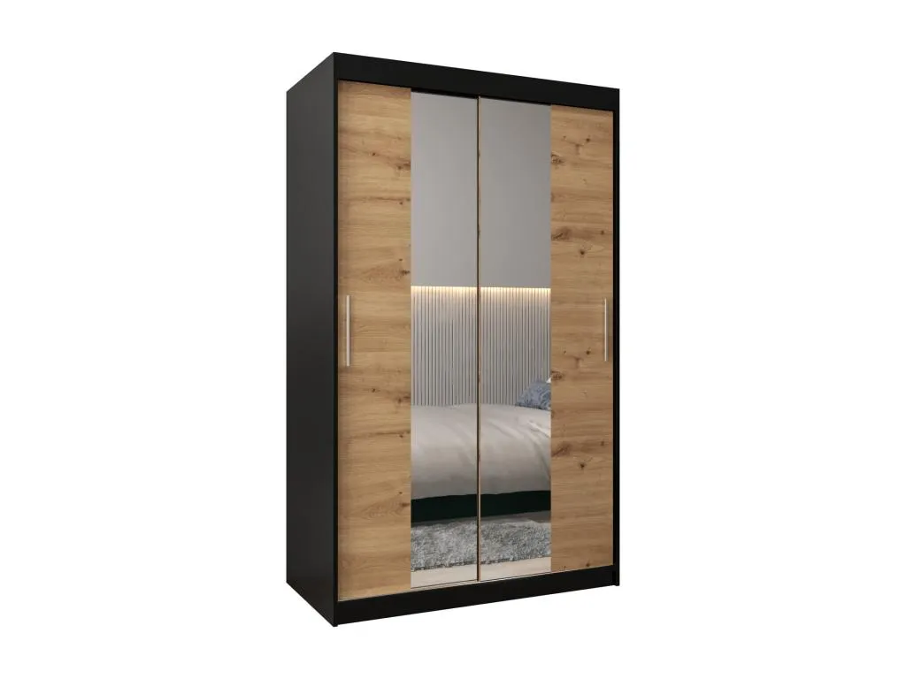 Armario Biocasahogar corredero 200/120/62 cm acabado negro/artisan VM9339800