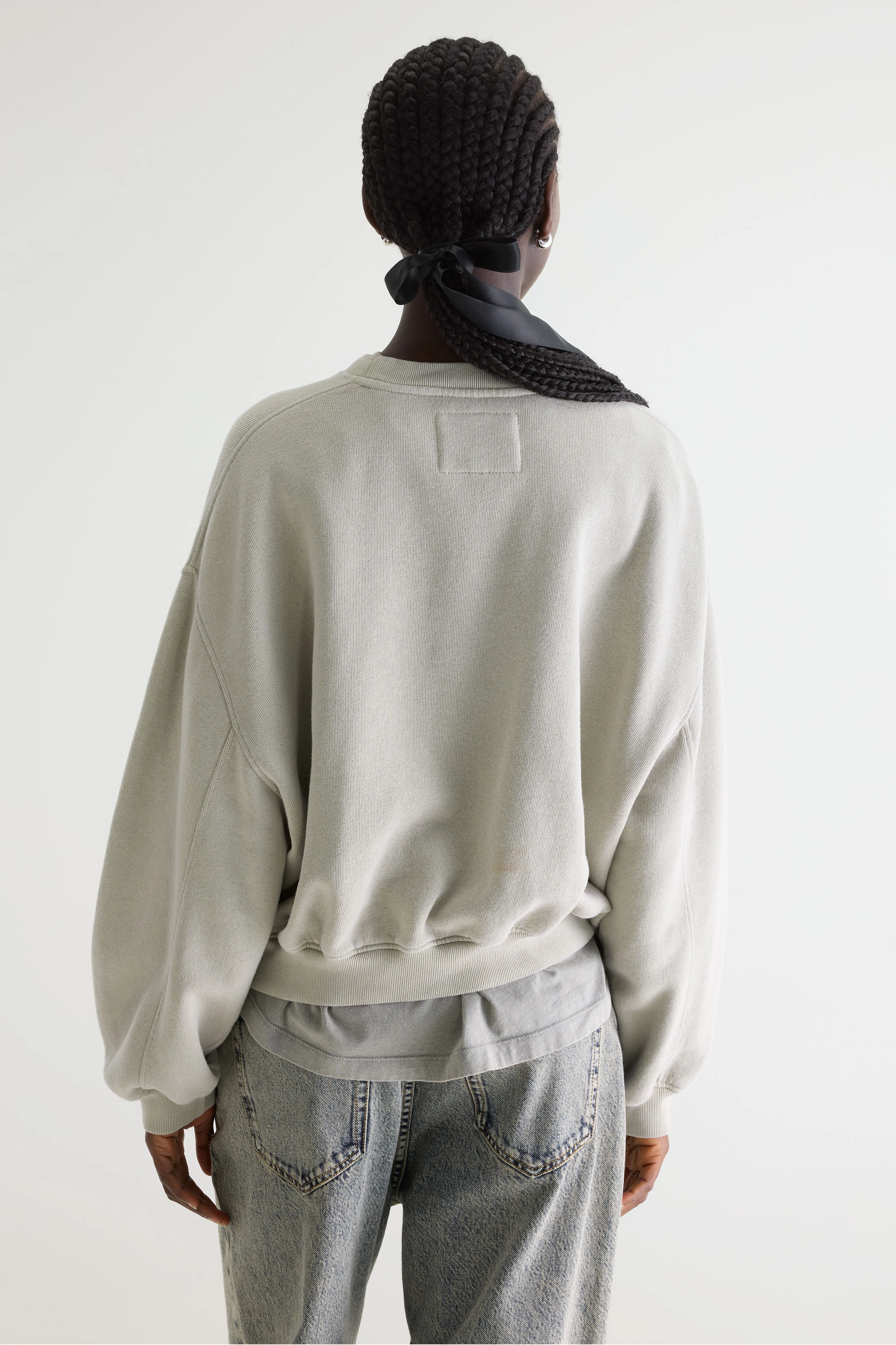 Bellerose Fancy cropped crewneck sweatshirt (261 / W / JADEITE)