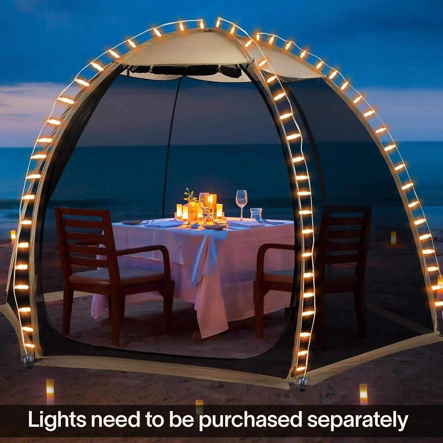 Screen gazebo sleeps 6-10-15 people Igloo-style canopy tent mosquito net on the sides Perfect