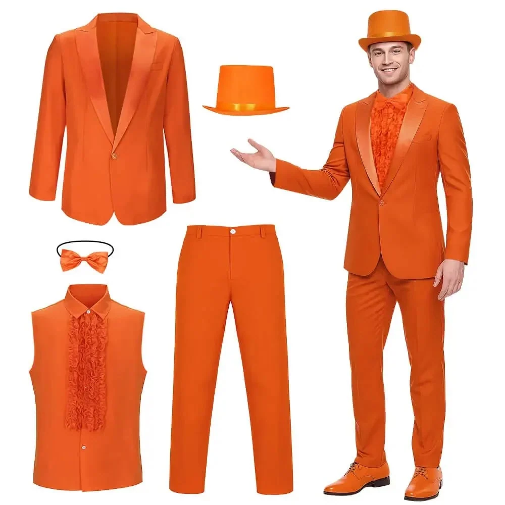 Halloween Costumes Mens Formal Suit Hat Outfit - Image 3 Halloween Costumes Mens Formal Suit Hat Outfit - Image 3