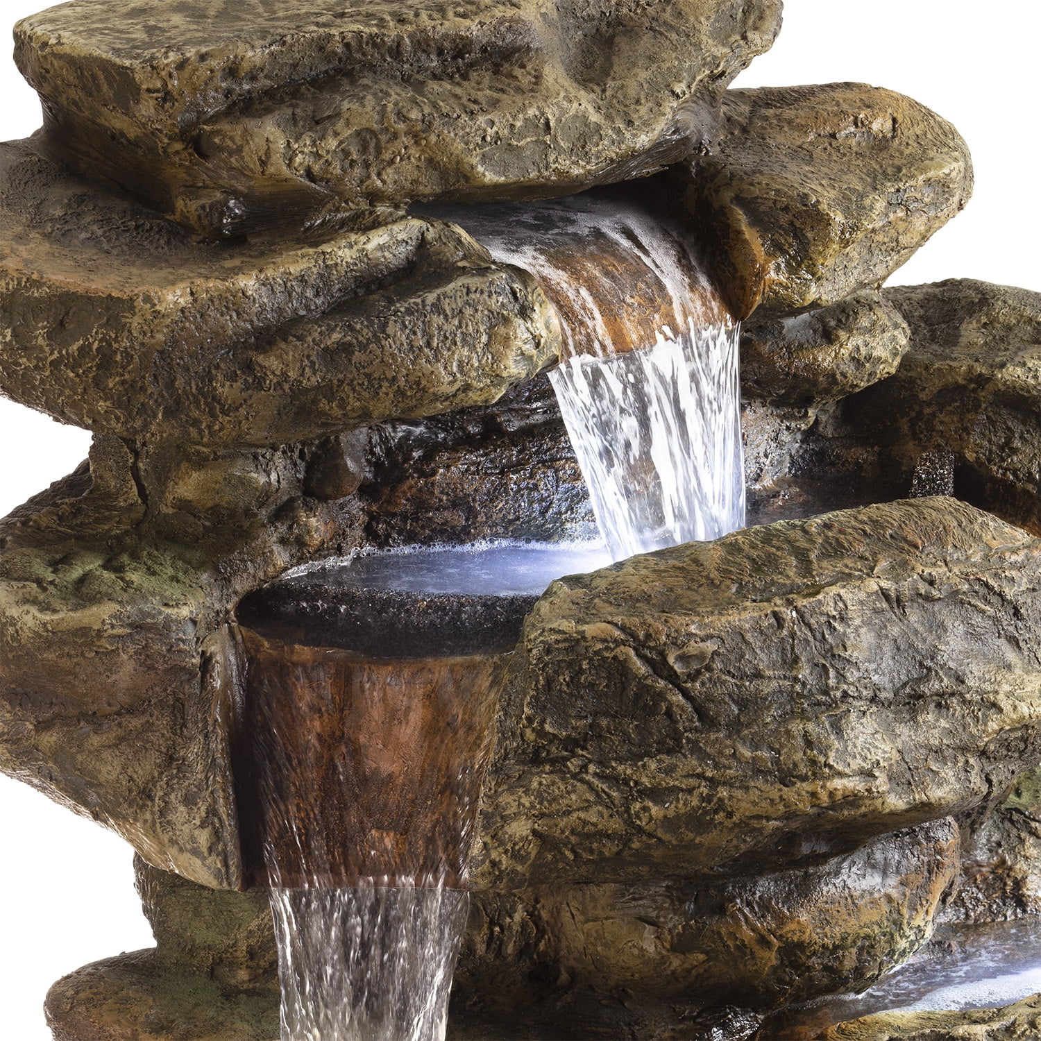 Alpine Corporation 6-Tier Amazonian Water Fountain with LED Lights - Image 7