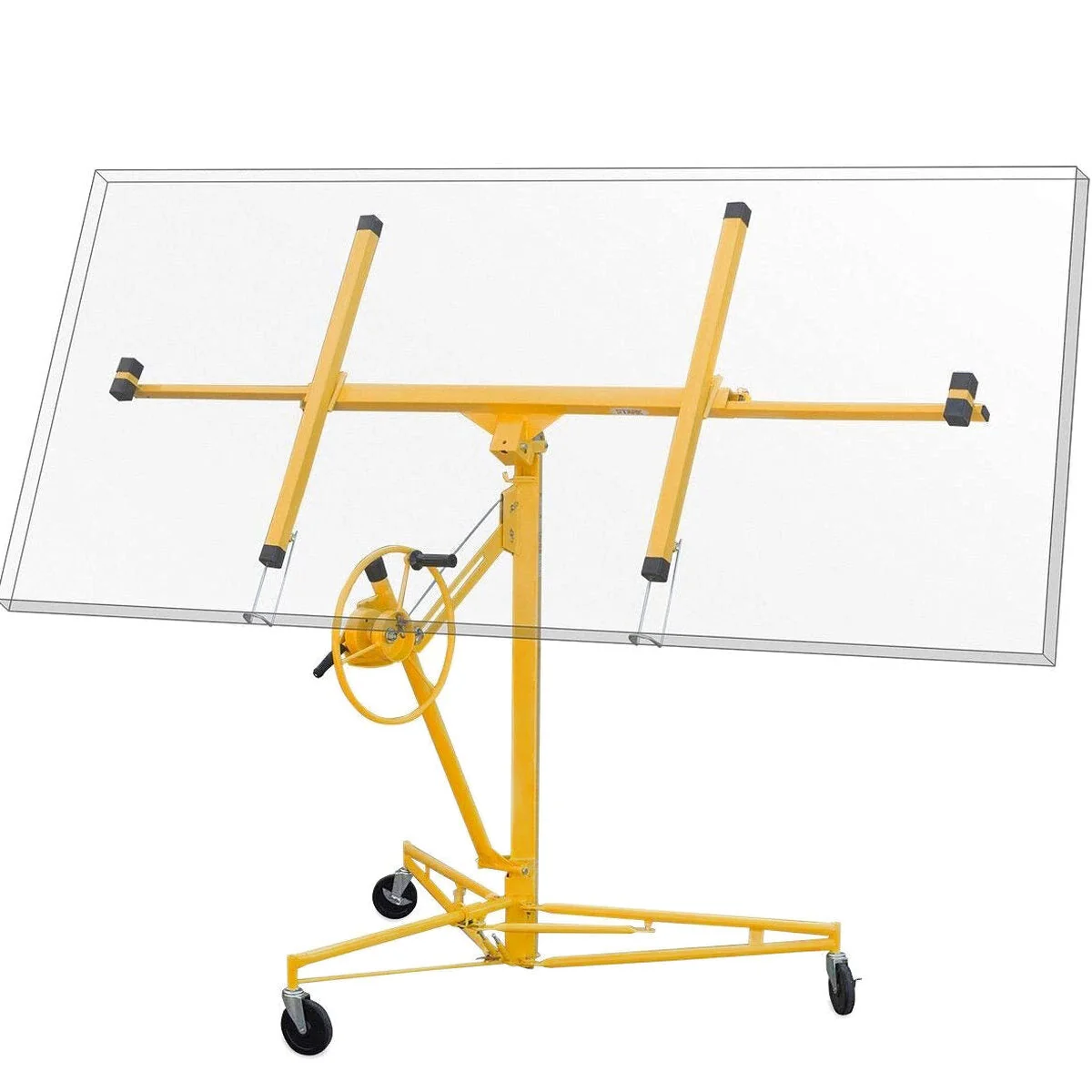 Stark USA Drywall Lift 11' Yellow Rolling Sheetrock Panel Hoist Jack - 65044 Stark USA Drywall Lift 11' Yellow Rolling Sheetrock Panel Hoist Jack - 65044