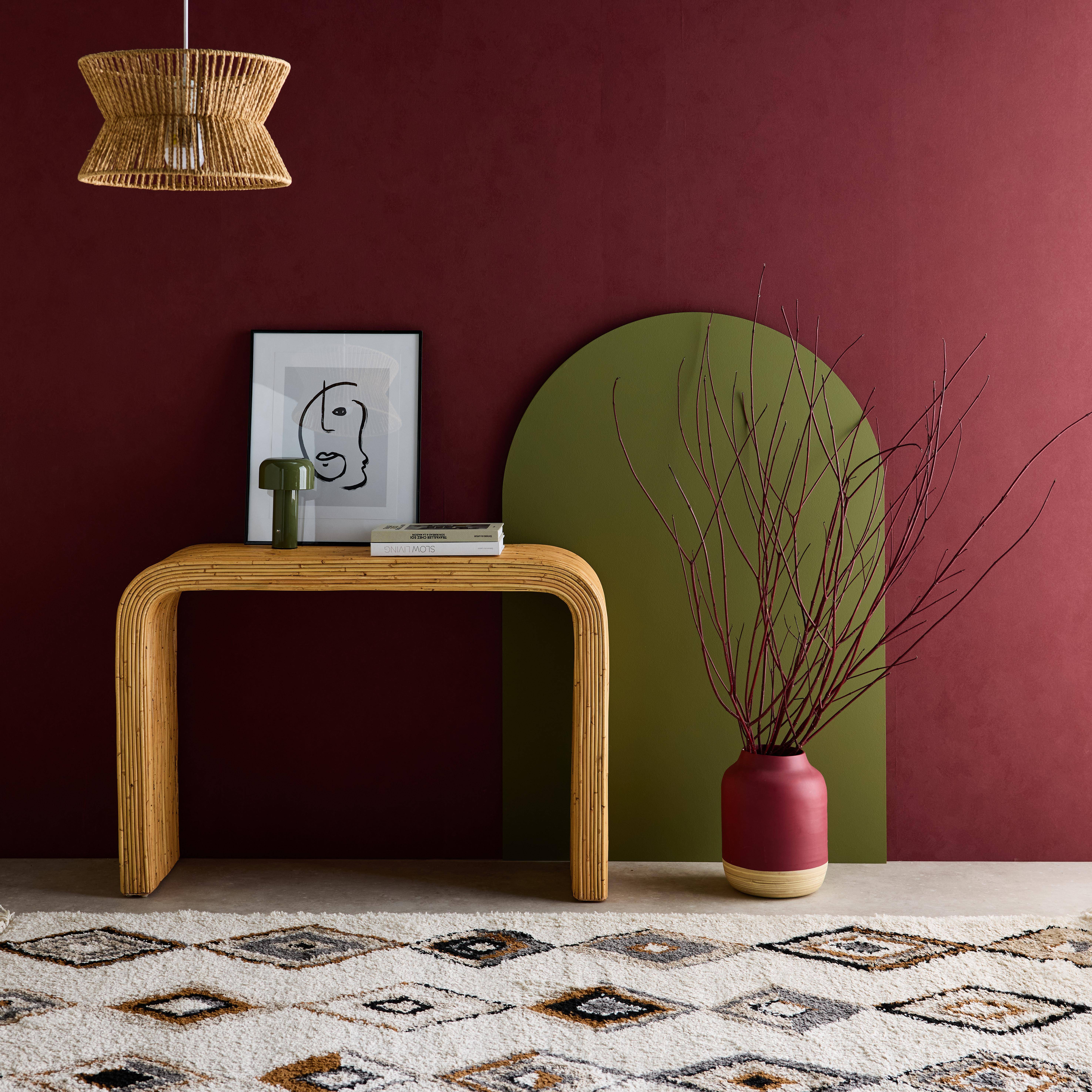 Baya - Consola de ratán natural, 110cm