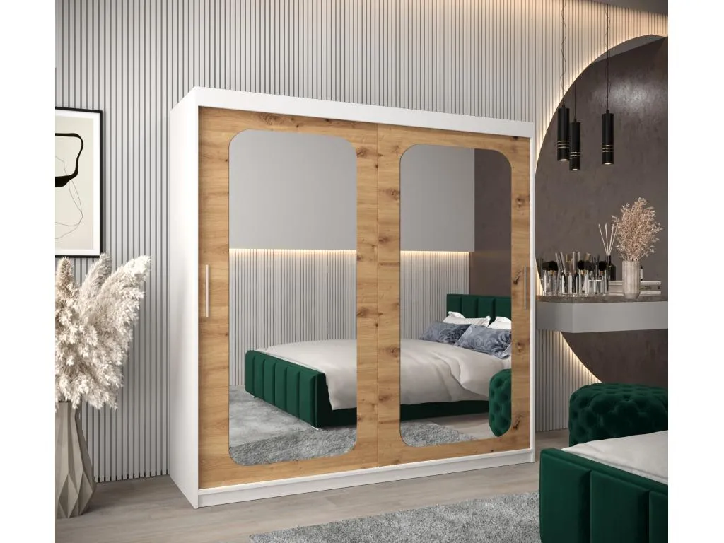 ARMARIO Lluesmahome T3 DE PUERTAS CORREDERAS 200/200/62 2 puertas (blanco/artisan) 61605LODZ
