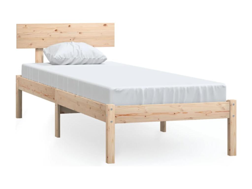 Mueblescolor de cama individual pequeña sin colchón madera maciza