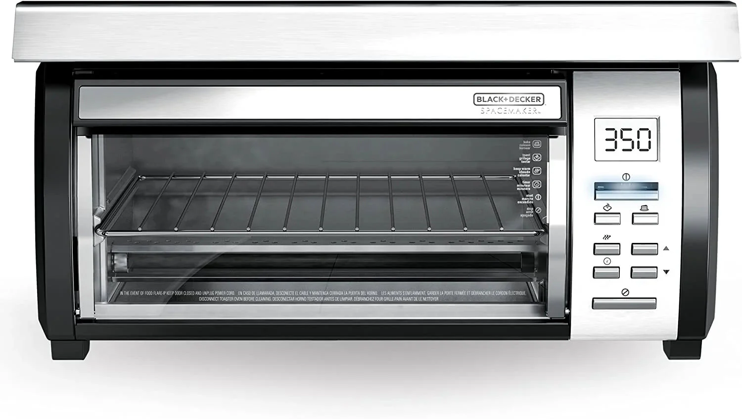 Spacemaker Under-Counter Toaster Oven, Black/Stainless Steel, TROS1000D