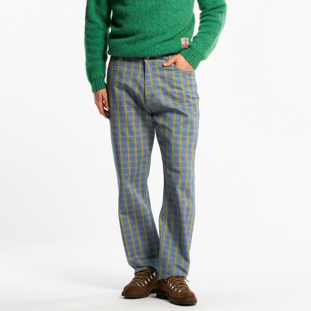 Au Vieux Campeur - Pantalon à carreaux Edgar - Vert Rouge & Bleu