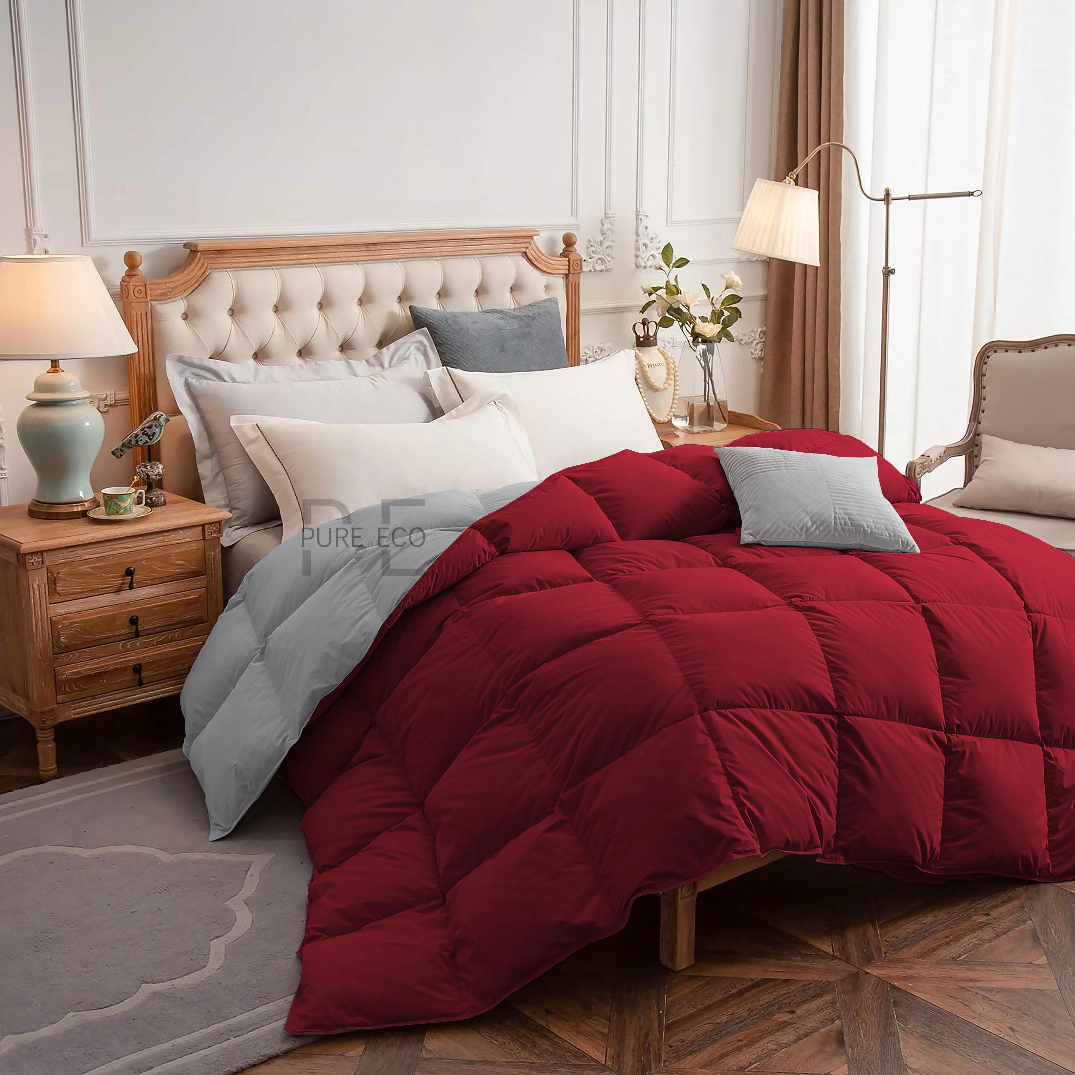 Ayanshi Hotel Bedding Comforter Twin Size, Duvet Insert, Quilted Comforter with Corner Tabs, All Season Lightweight Quilt, Down Alternative Hotel Comforter Twin Size 68X90 Baby Pink - Image 58